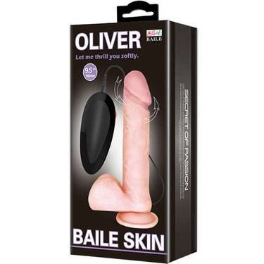 Dildo Realistico con Ventosa e Telecomando, Vibrazione e Rotazione